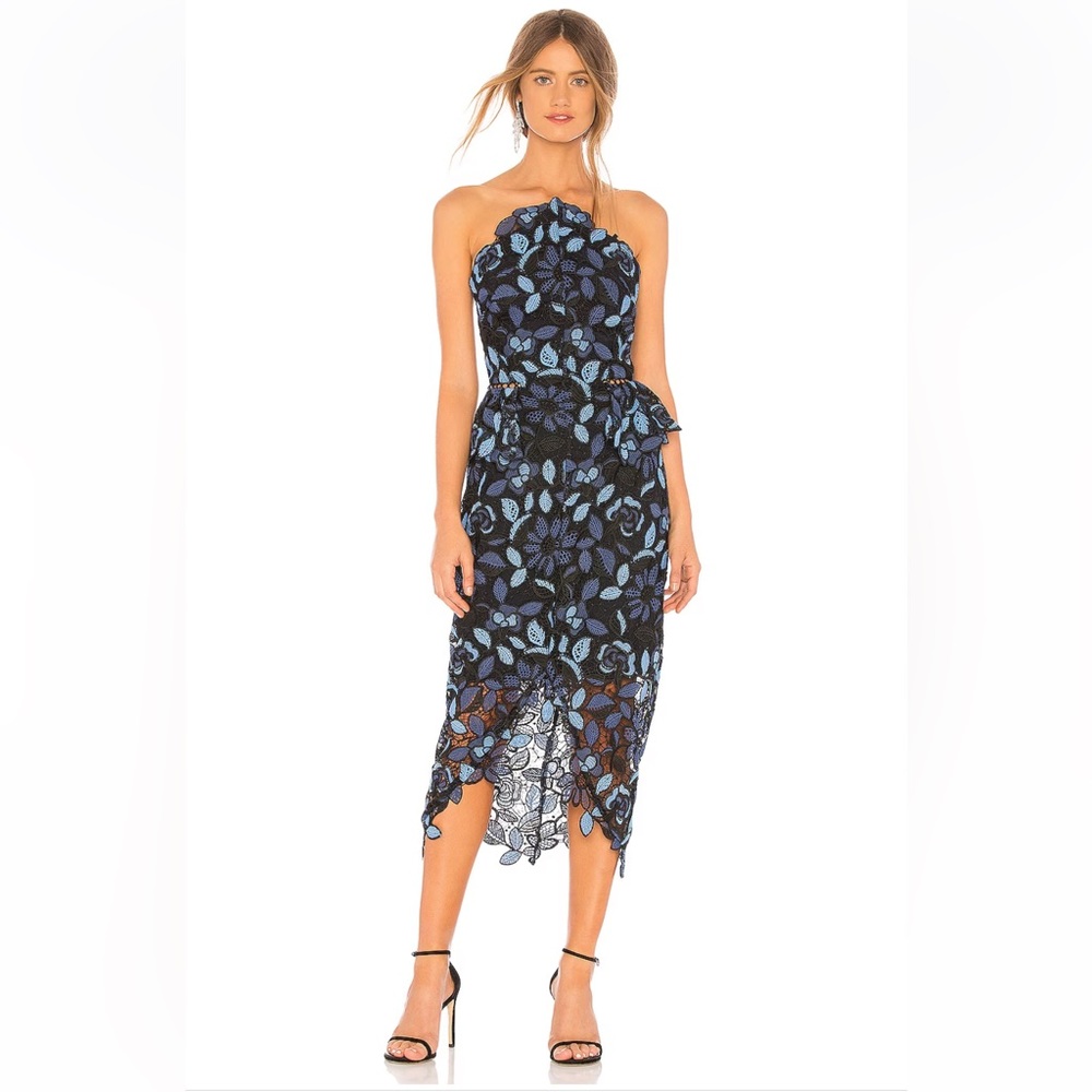 Elliatt Times Dress - Blue, Size Large